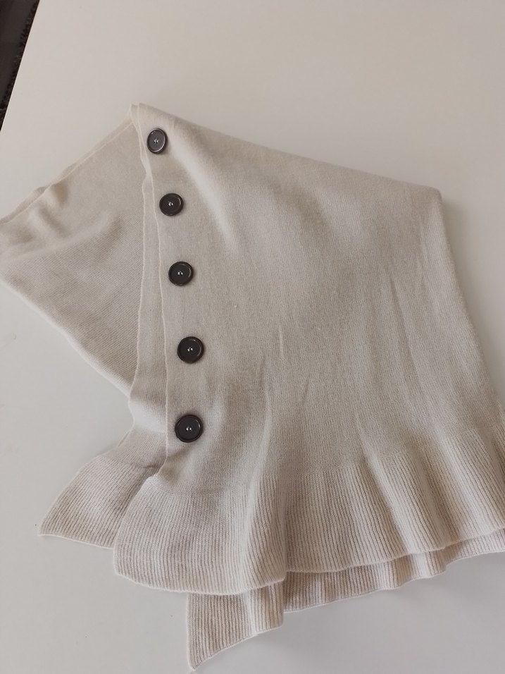 Düğmeli Bej  Triko panco - Görsel 5