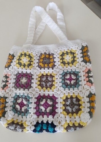 Renkli Örgü Bohem Kol Çantası - Görsel 7