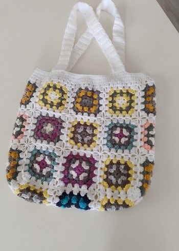 Renkli Örgü Bohem Kol Çantası - Görsel 9