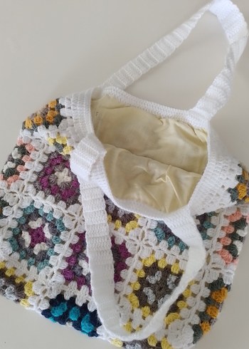 Renkli Örgü Bohem Kol Çantası - Görsel 8