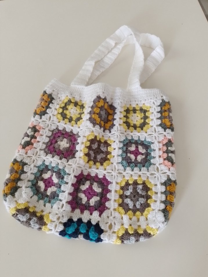 Renkli Örgü Bohem Kol Çantası - Görsel 2