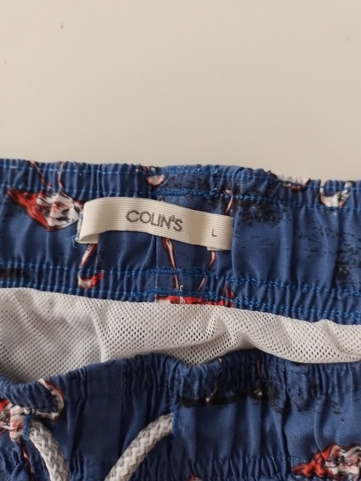 COLIN'S Baskılı Mavi Erkek Yüzme Şortu - Görsel 4