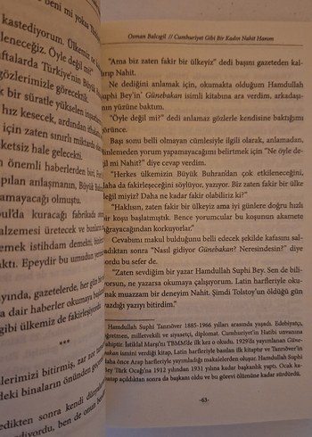 Cumhuriyet Gibi Bir Kadın Nahit Hanım - Osman Balcıgil