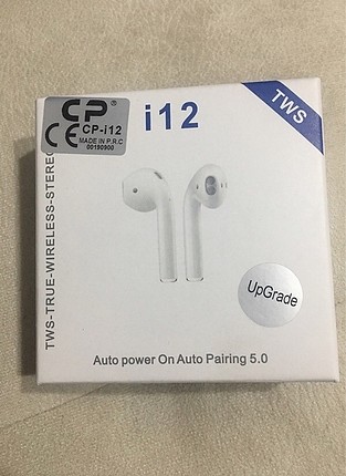 2 adet AirPods Kulaklık Tws i12 Beyaz Sıfır