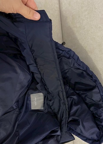 Kadın Lacivert Kapüşonlu Kış Montu - Görsel 6