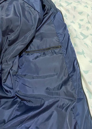 Kadın Lacivert Kapüşonlu Kış Montu - Görsel 4