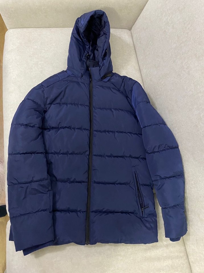 Kadın Lacivert Kapüşonlu Kış Montu - Görsel 2