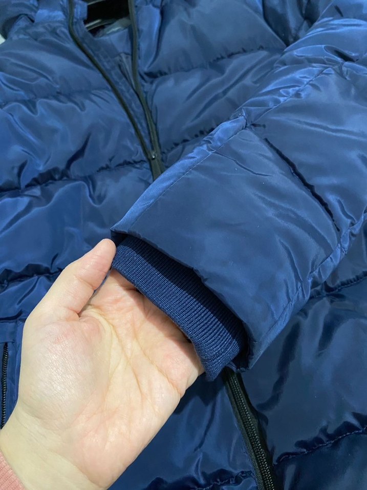 Kadın Lacivert Kapüşonlu Kış Montu - Görsel 3