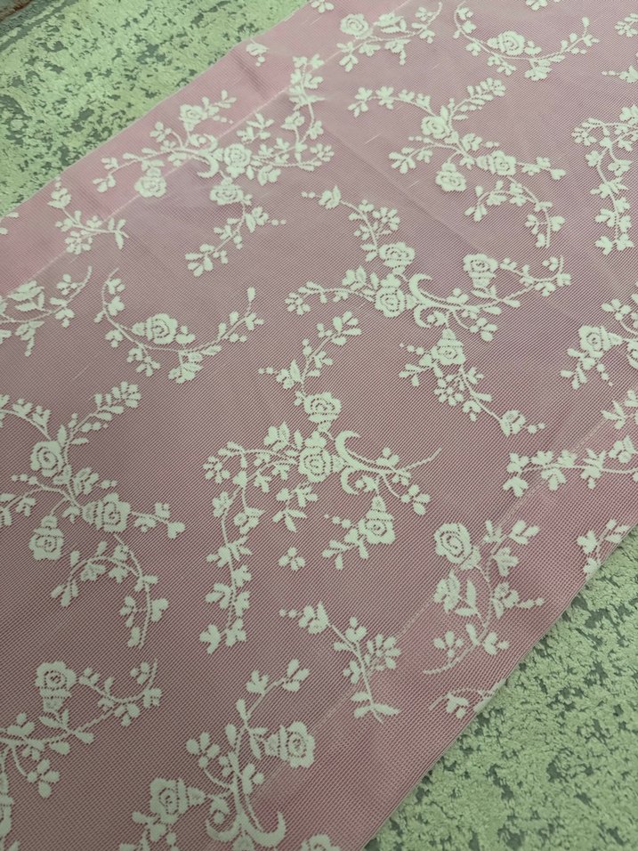 Nakışlı Pembe Masa Örtüsü runner - Görsel 2