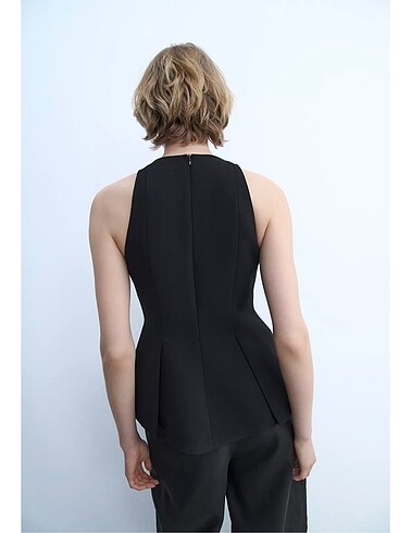 xs Beden siyah Renk ZARA PİLİLİ TOP