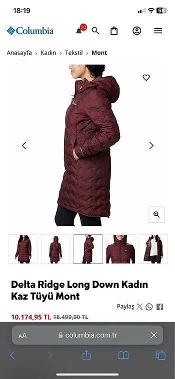 s Beden Columbia Kadın Mont