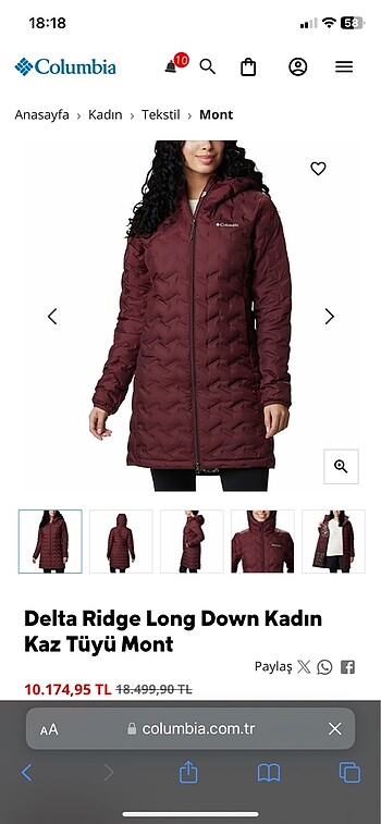Columbia Kadın Mont