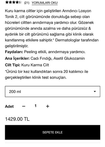 Clinique Clarfyng Lotion Kuru/Karma Cilt arındırıcı Losyon Tonik - Görsel 4