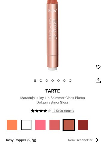 TARTE Maracuja Juicy Lip Shimmer Glass Plump,Dolgunlaştırcı Glos - Görsel 6