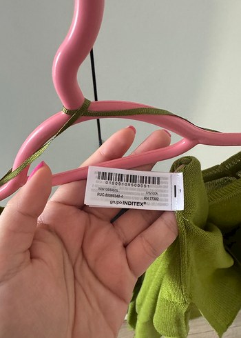 Zara ince örme haki yeşil kazak,etiketli,orjinal,giyilmemiştir - Görsel 5