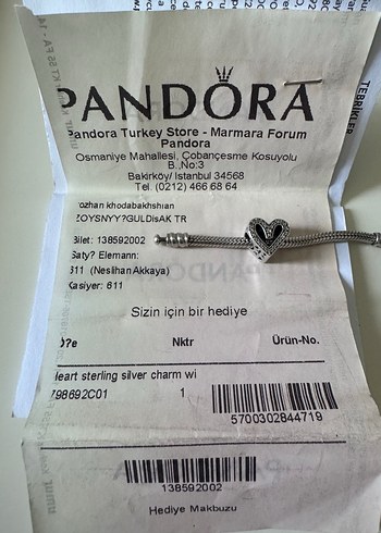 Pandora asimetrik kalp charm,Işıltılı El Yapımı Kalp Charmı - Görsel 4