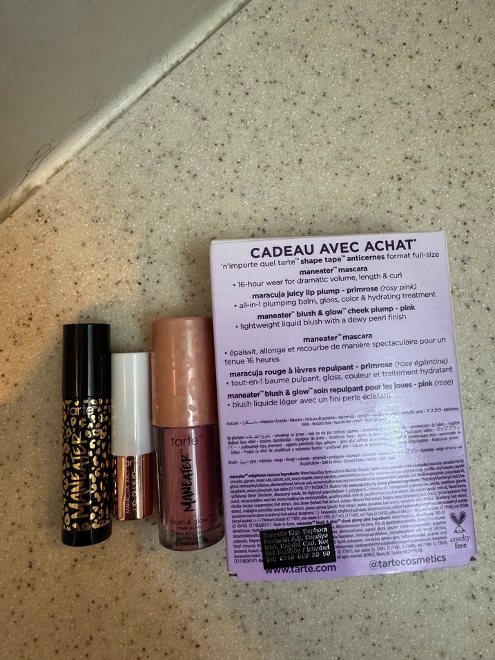 Tarte 3lü Maskara,lip gloss,likit allık seti,hepsi mini boydur - Görsel 2