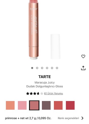 Tarte Maracuja Juicy Dudak Dolgunlaşturıcı Gloss,primrose rengi - Görsel 4