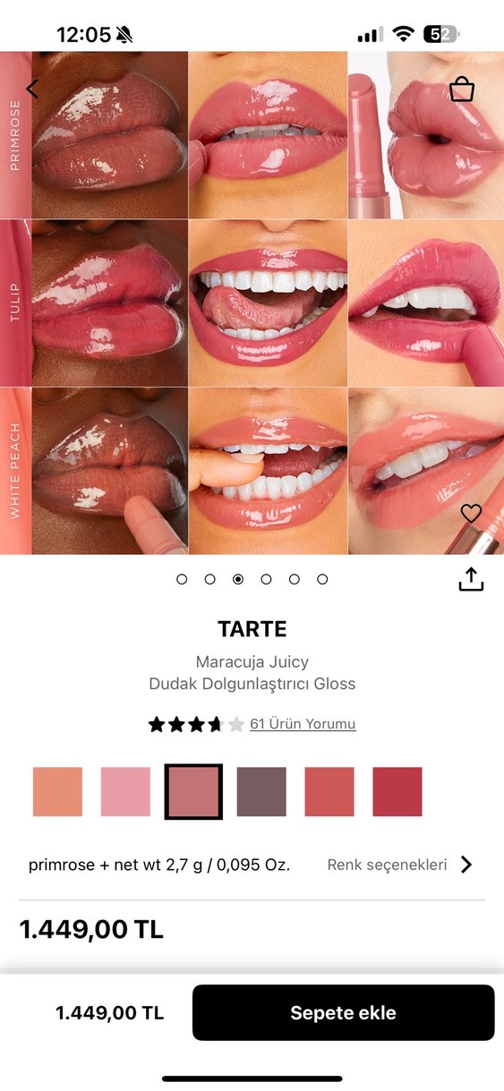 Tarte Maracuja Juicy Dudak Dolgunlaşturıcı Gloss,primrose rengi - Görsel 5