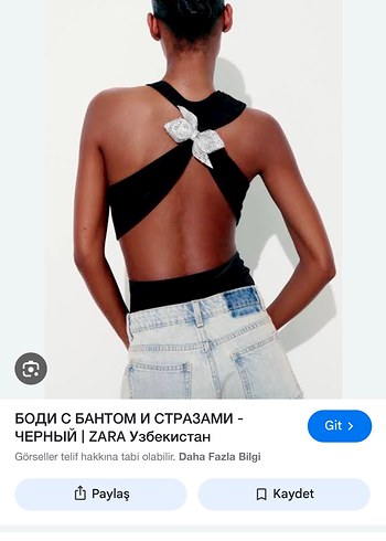 Zara parlak taşlı fiyonklu siyah body bluz,etiketli,orjinaldır - Görsel 2