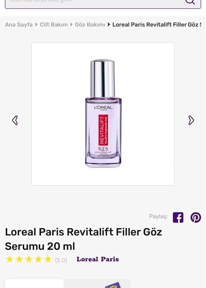 L?oreal Paris Revitalift Filler Göz Serumu 20 ml,ürün orjinaldır - Görsel 3