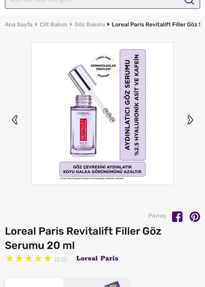 L?oreal Paris Revitalift Filler Göz Serumu 20 ml,ürün orjinaldır - Görsel 4