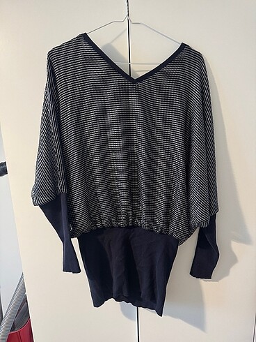 Zara Siyah simli bluz tunik elbise,hiç giyilmemiş,sorunsuz
