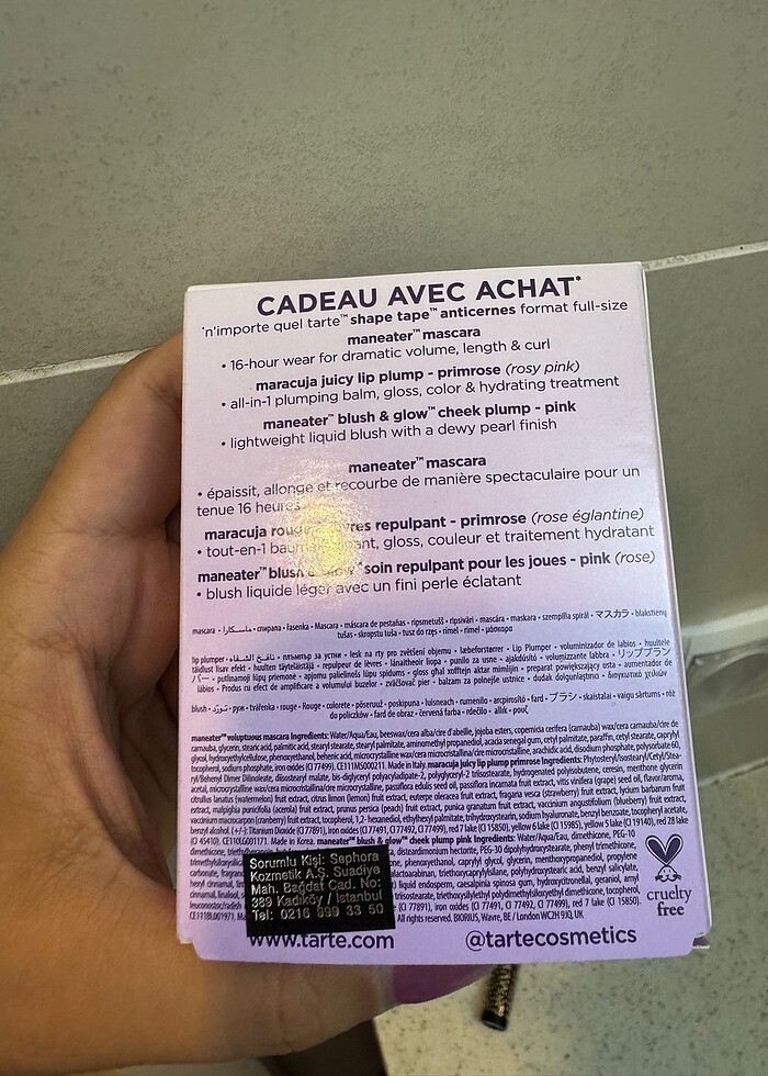 Tarte Maneater Seyahat Boy Rimel Black (2 ml),ürün orjinaldır,se - Görsel 4