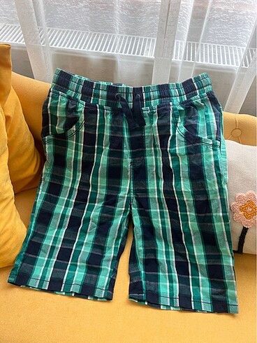 LC Waikiki Erkek çocuk yeşil kareli şort 12/13 yaş