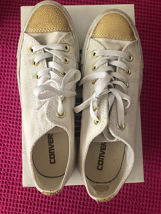 38 Beden Beyaz gold detayli converse