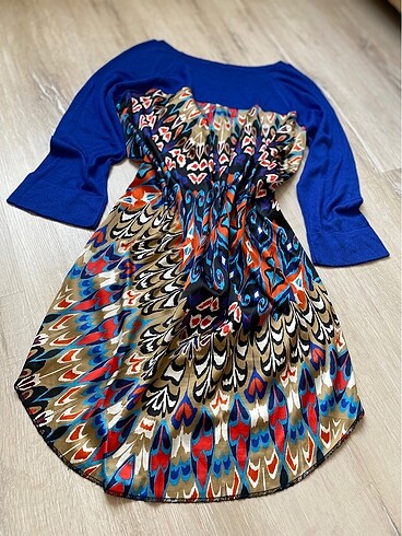 Batik Arkası uzun Desenli Triko