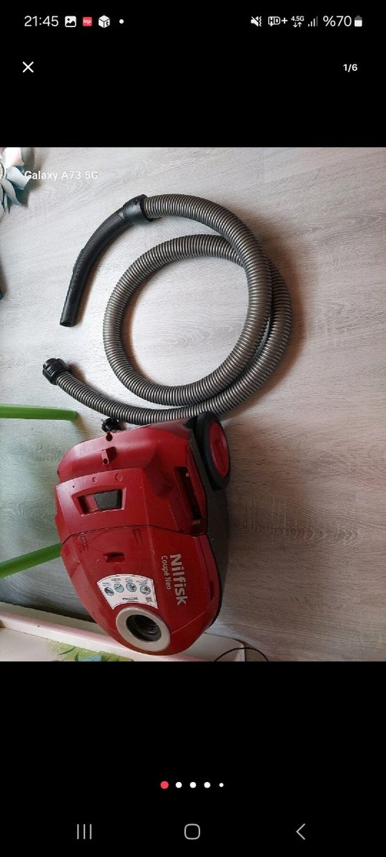 Kırmızı Nilfisk Elektrikli Süpürge - Görsel 2