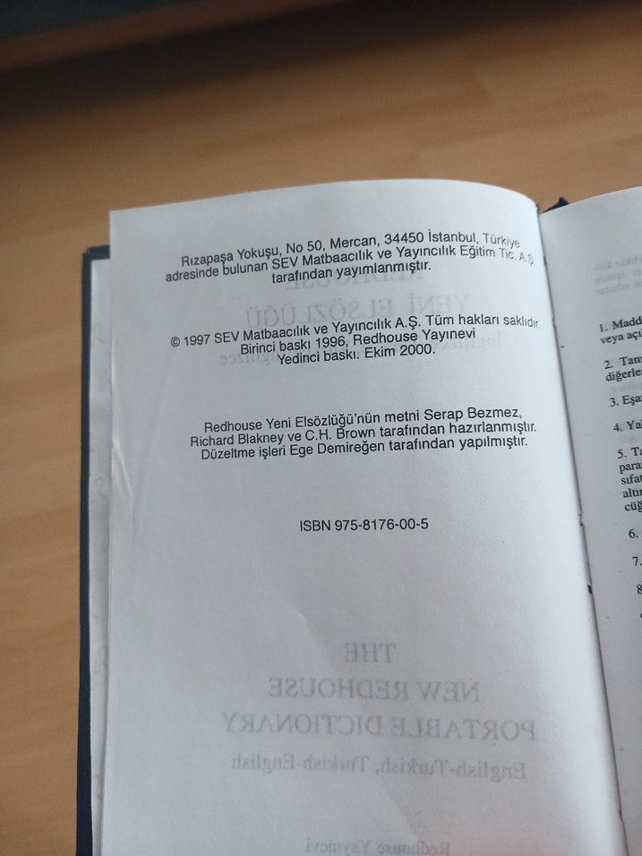 Redhouse İngilizce-Türkçe Sözlük - Görsel 3