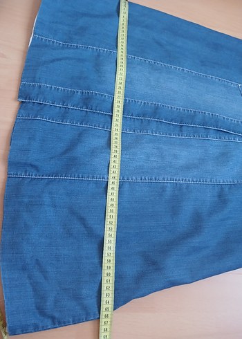 Düğmeli Mavi Kadın Denim Ceket - Görsel 15