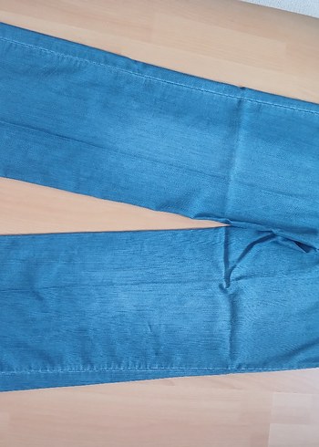 Düğmeli Mavi Kadın Denim Ceket - Görsel 9