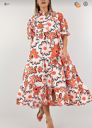 Çiçek Desenli Uzun Bohem Elbise - Görsel 6