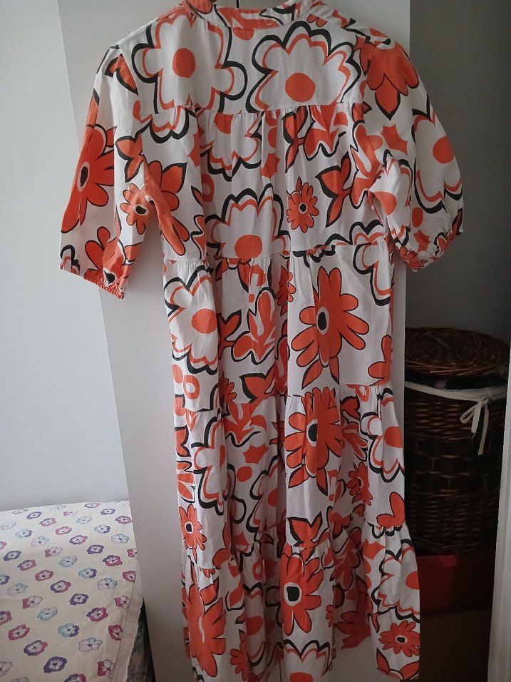 Çiçek Desenli Uzun Bohem Elbise - Görsel 4