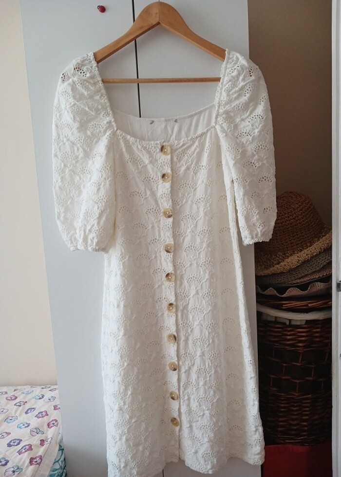 Yazlık beyaz elbise - Görsel 2
