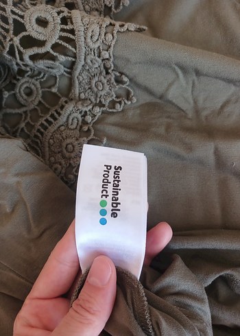 Haki Renkli Salaş Tişört - Görsel 9