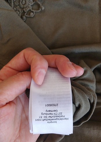 Haki Renkli Salaş Tişört - Görsel 10