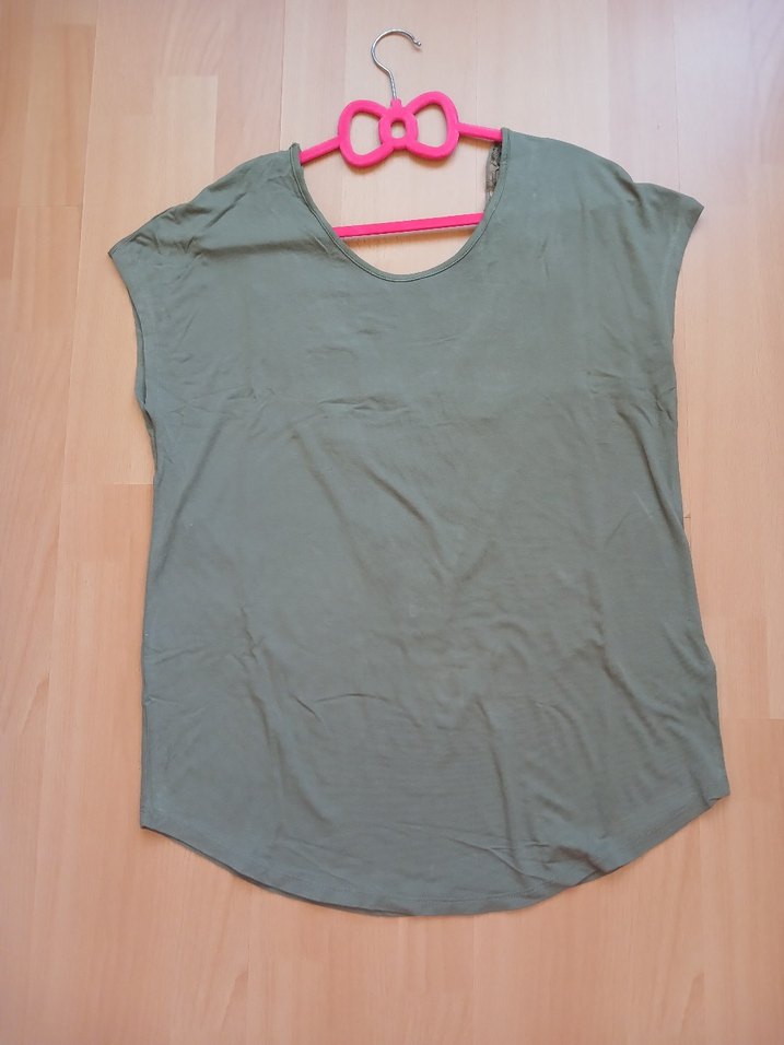 Haki Renkli Salaş Tişört - Görsel 3