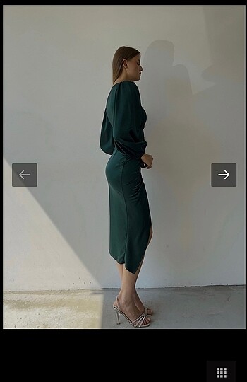 Saten elbise - Görsel 3