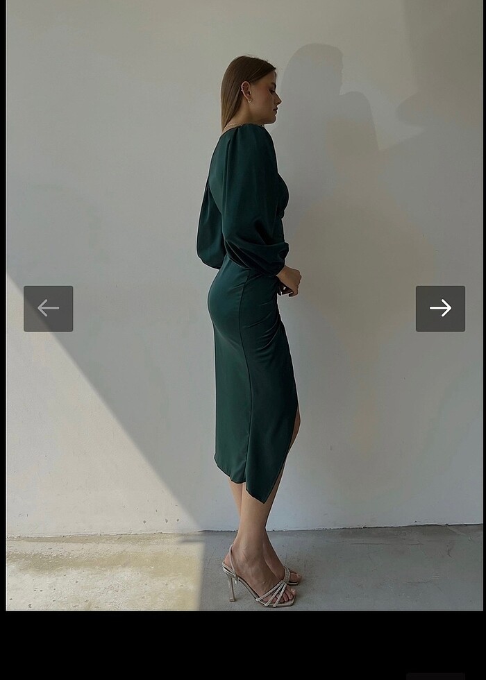 Saten elbise - Görsel 3