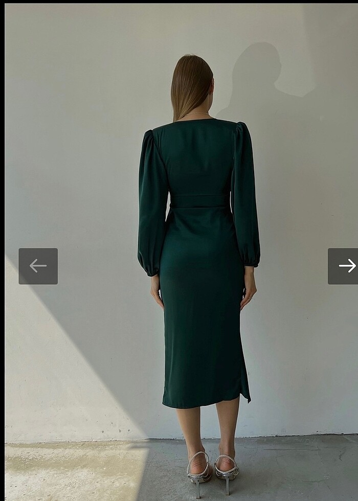 Saten elbise - Görsel 4