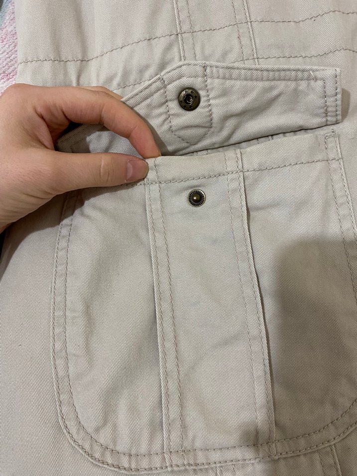 Bej Düğmeli Midi Kadın mont - Görsel 4