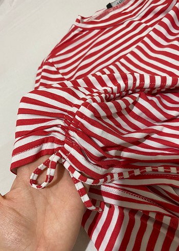 Çizgili likralı crop - Görsel 2