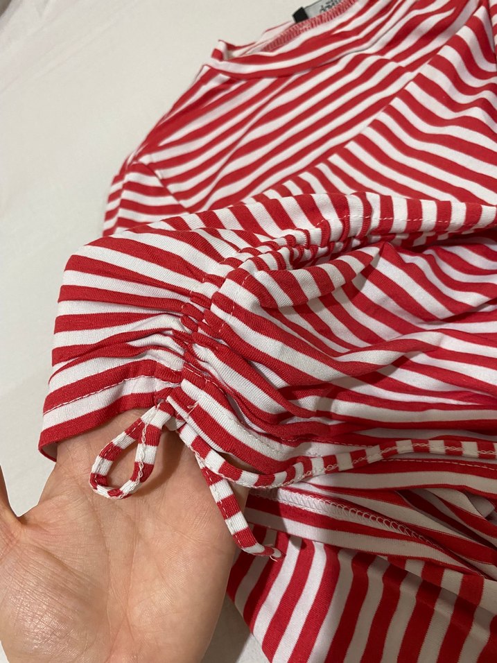 Çizgili likralı crop - Görsel 2