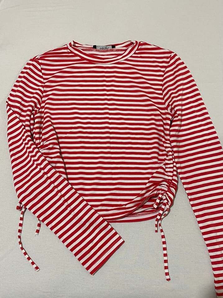 Çizgili likralı crop - Görsel 3