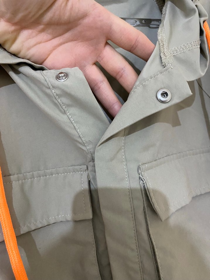 Kadın Bej Kapüşonlu Ceket mevsimlik - Görsel 5