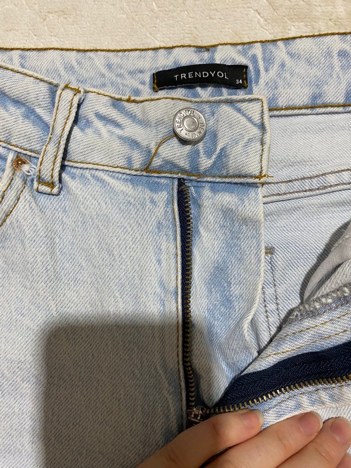 Buz mavi mom jean - Görsel 3